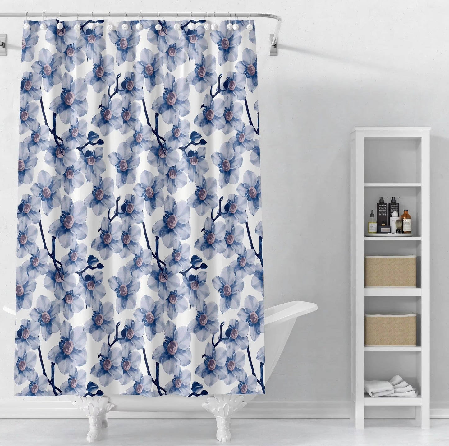 Floral Print Shower Curtain