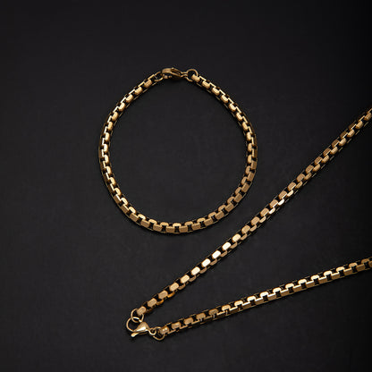 Modern Interlocking Link Chain Set Acalora