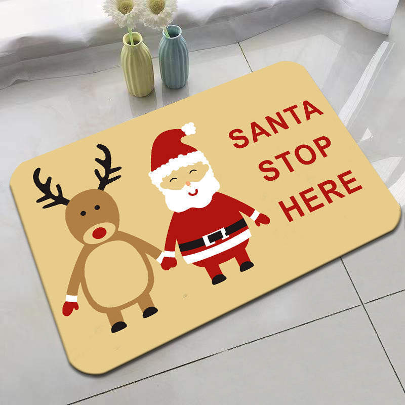 Festive Holiday-Themed Bath Mat