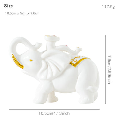 Elegant elephant figurine made of high-quality ceramic Acalora