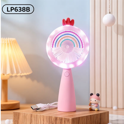 Women's Portable Mini Fan in Playful Bear Design Bowlift