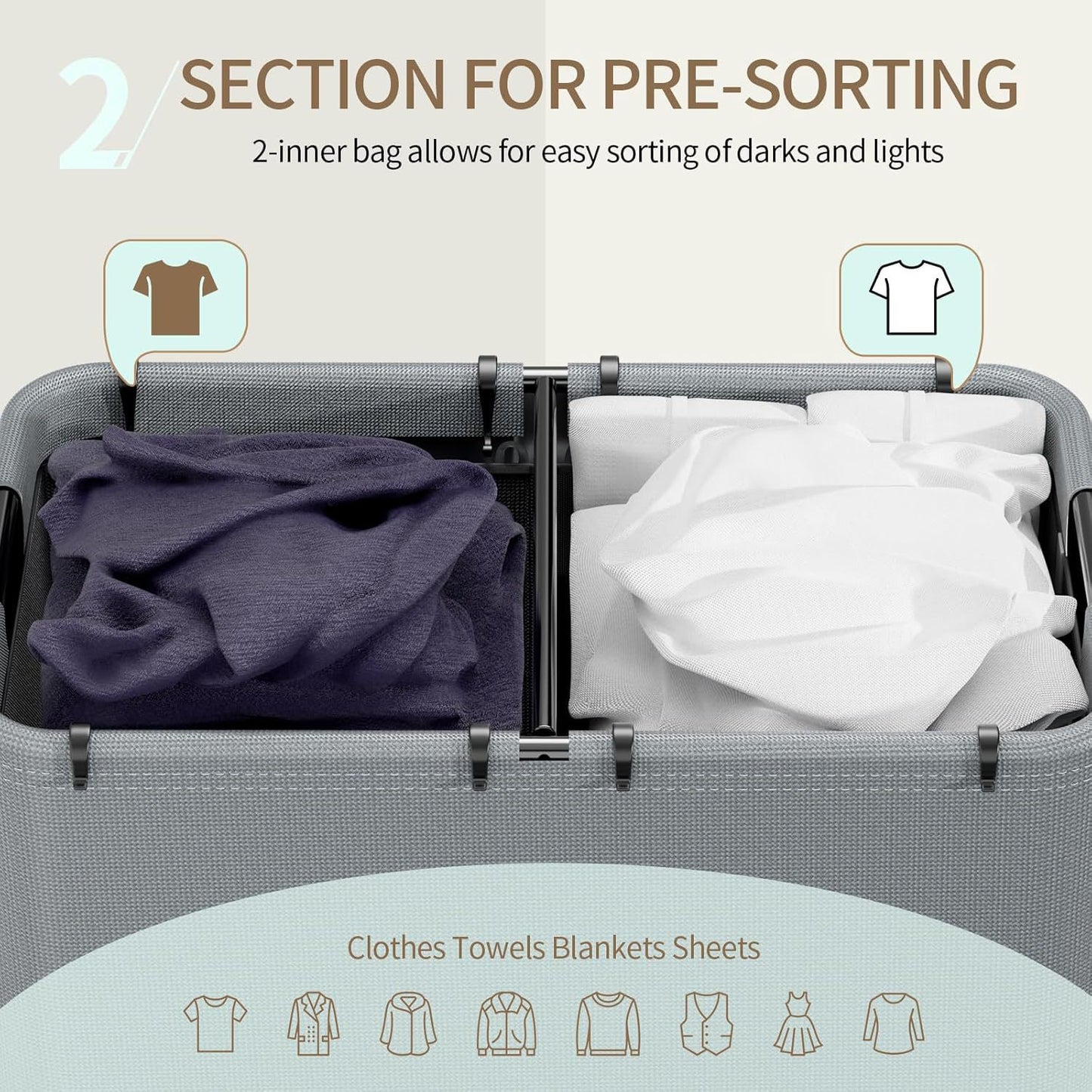 Laundry basket with large volume Acalora