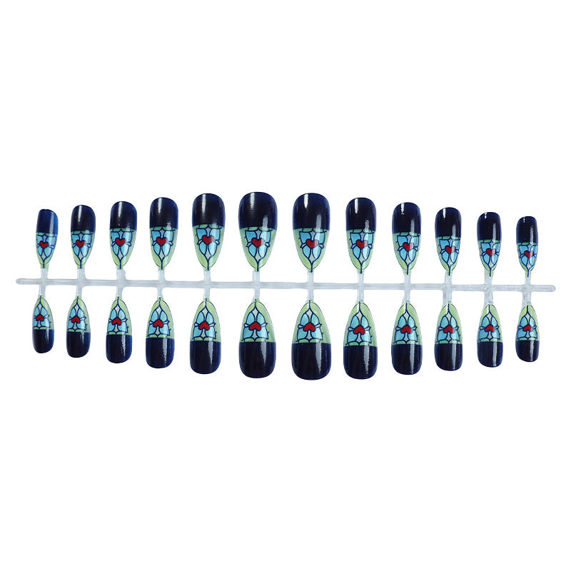 Artistic Stained Glass Press-On Nail Set Acalora
