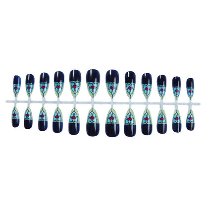 Artistic Stained Glass Press-On Nail Set Acalora