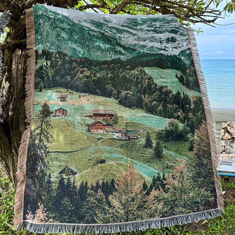 Scenic Landscape Throw Blanket