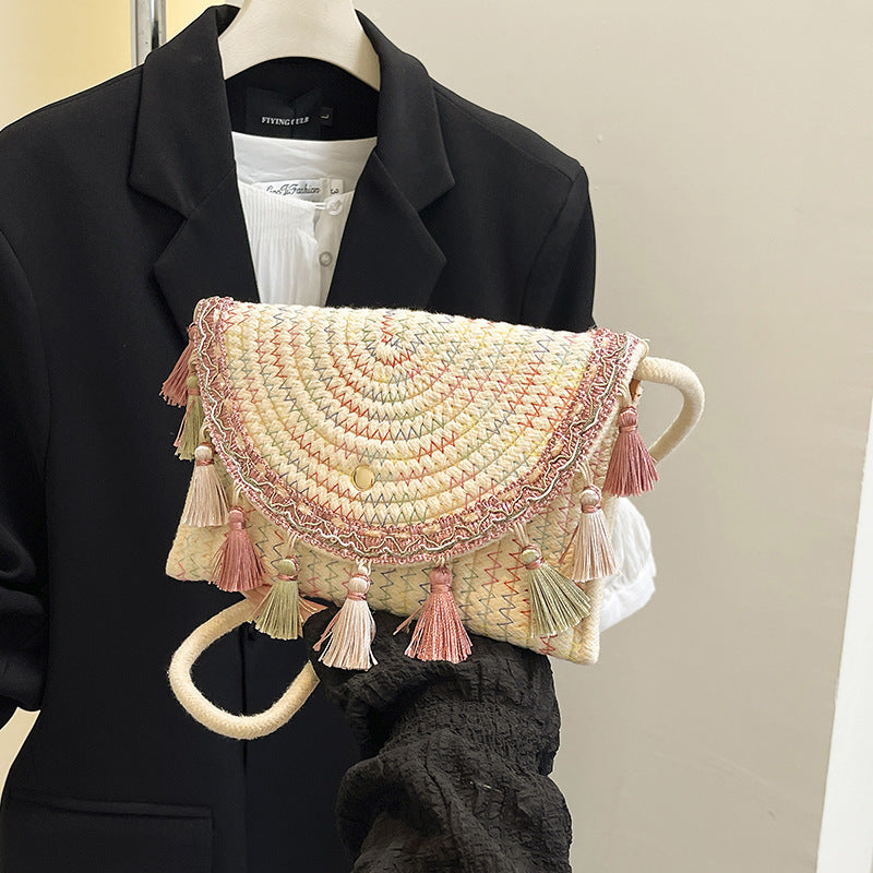 Bohemian Woven Clutch Bag Acalora