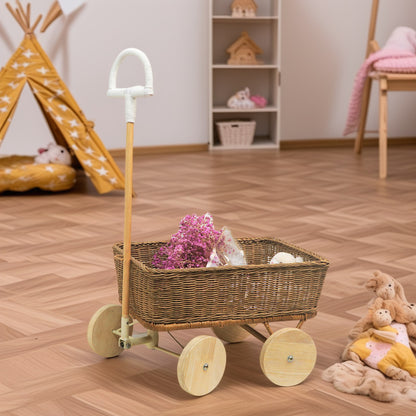 Handcrafted Woven Storage Cart Acalora