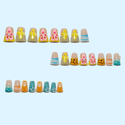 Artificial nails with creative 3D flower and butterfly designs Acalora