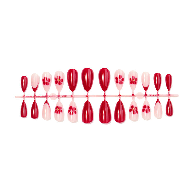 Artistic Floral Press-On Nail Set Acalora 1788495052