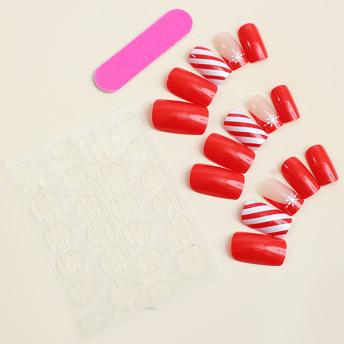 Holiday Themed Press-On Nail Set Acalora