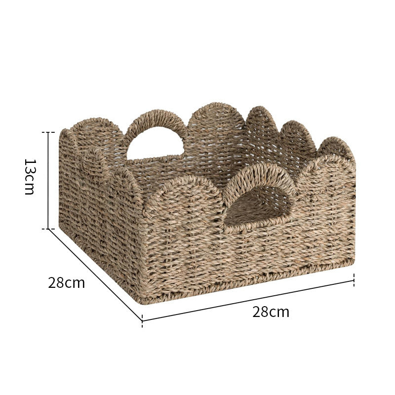 Decorative Storage Basket Made of Woven Natural Material Acalora