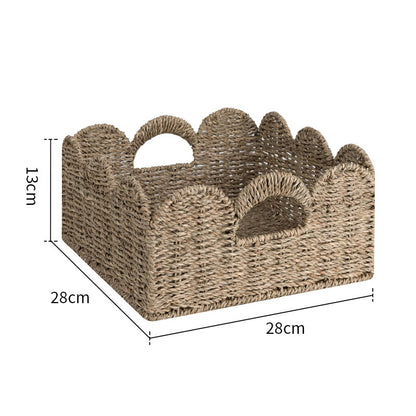 Decorative Storage Basket Made of Woven Natural Material Acalora