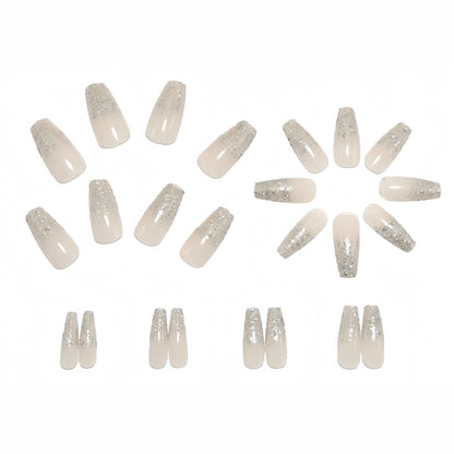 Artificial nails with glitter French tips Acalora
