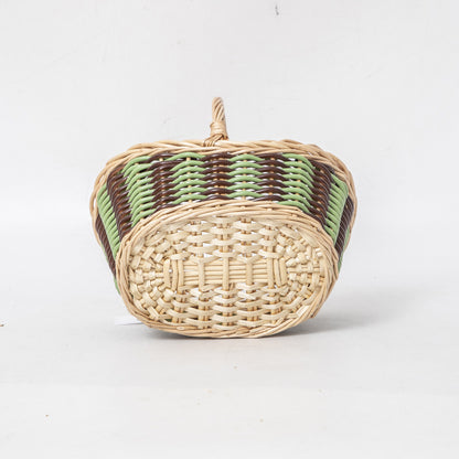 Basket with ergonomic carrying handle