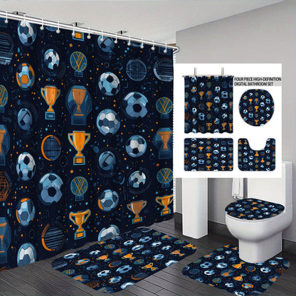 Basketball-Themed Bathroom Decor Set
