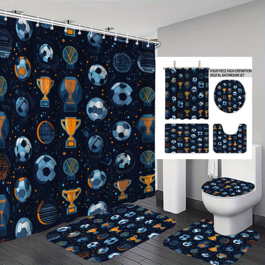 Basketball-Themed Bathroom Decor Set