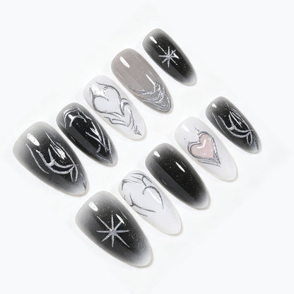 Artistic Long Stiletto Nail Art Tips Acalora