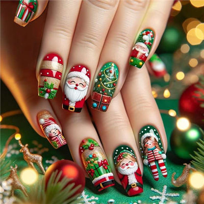 Festive Holiday Nail Art Acalora