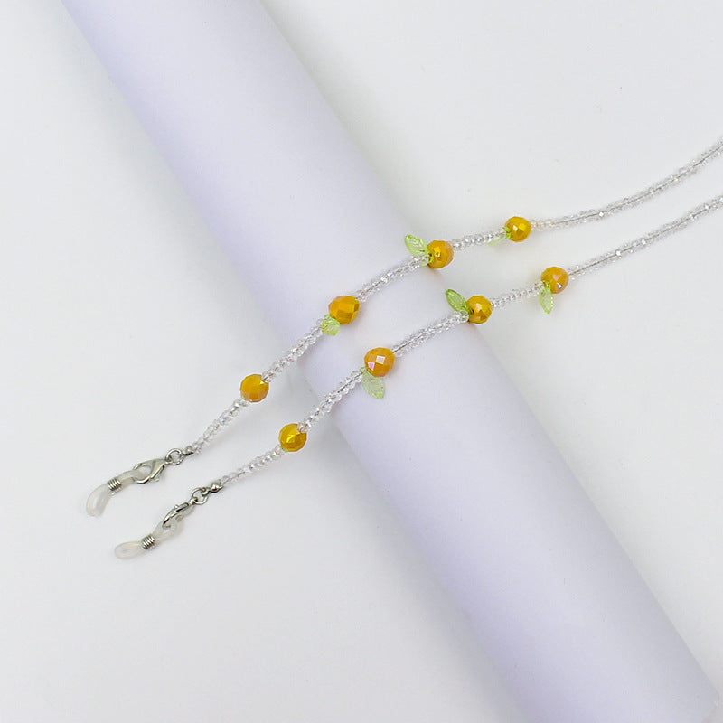 Charming Floral Beaded Eyewear Chain Acalora
