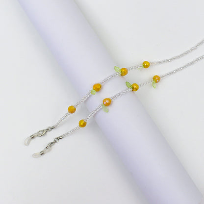Charming Floral Beaded Eyewear Chain Acalora