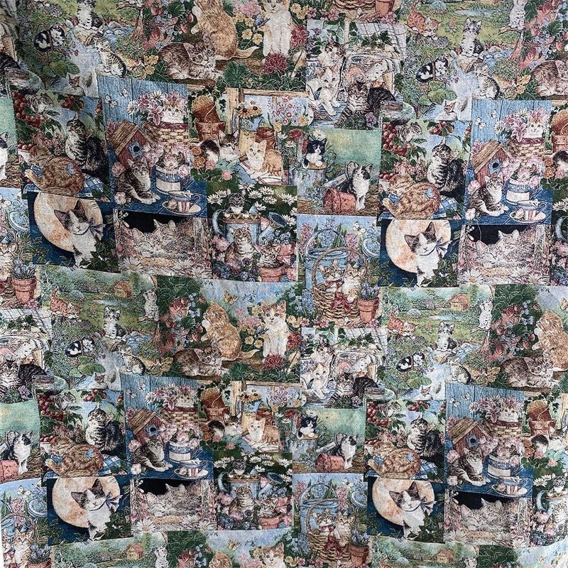 Cozy Cat Print Throw Blanket
