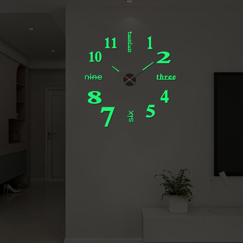 Luminous Frameless 3D Wall Clock Karnz