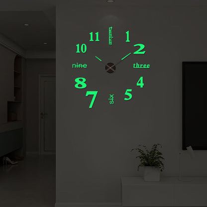 Luminous Frameless 3D Wall Clock Karnz