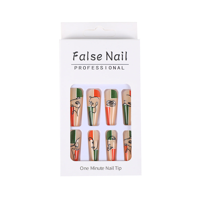 Creative line design artificial nails Acalora