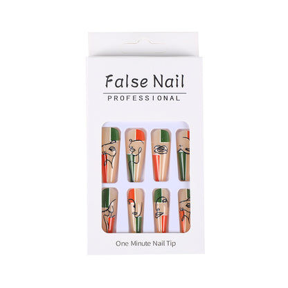 Creative line design artificial nails Acalora
