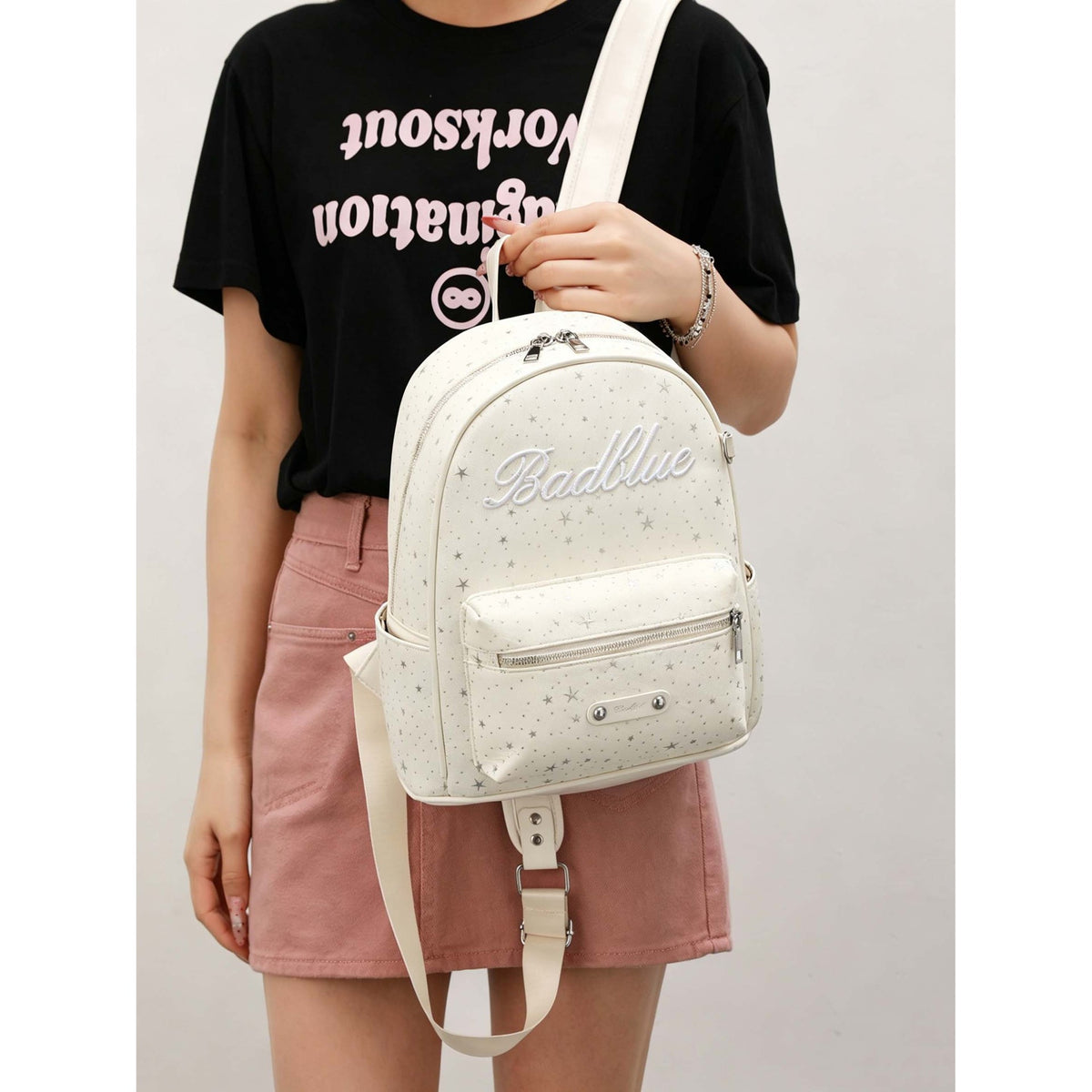 Star-Embellished Casual Backpack Acalora