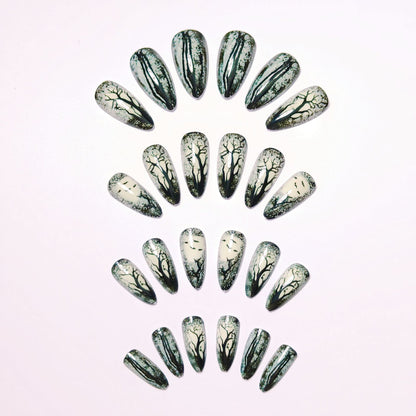 Artistic Nature-Inspired Nail Art Acalora