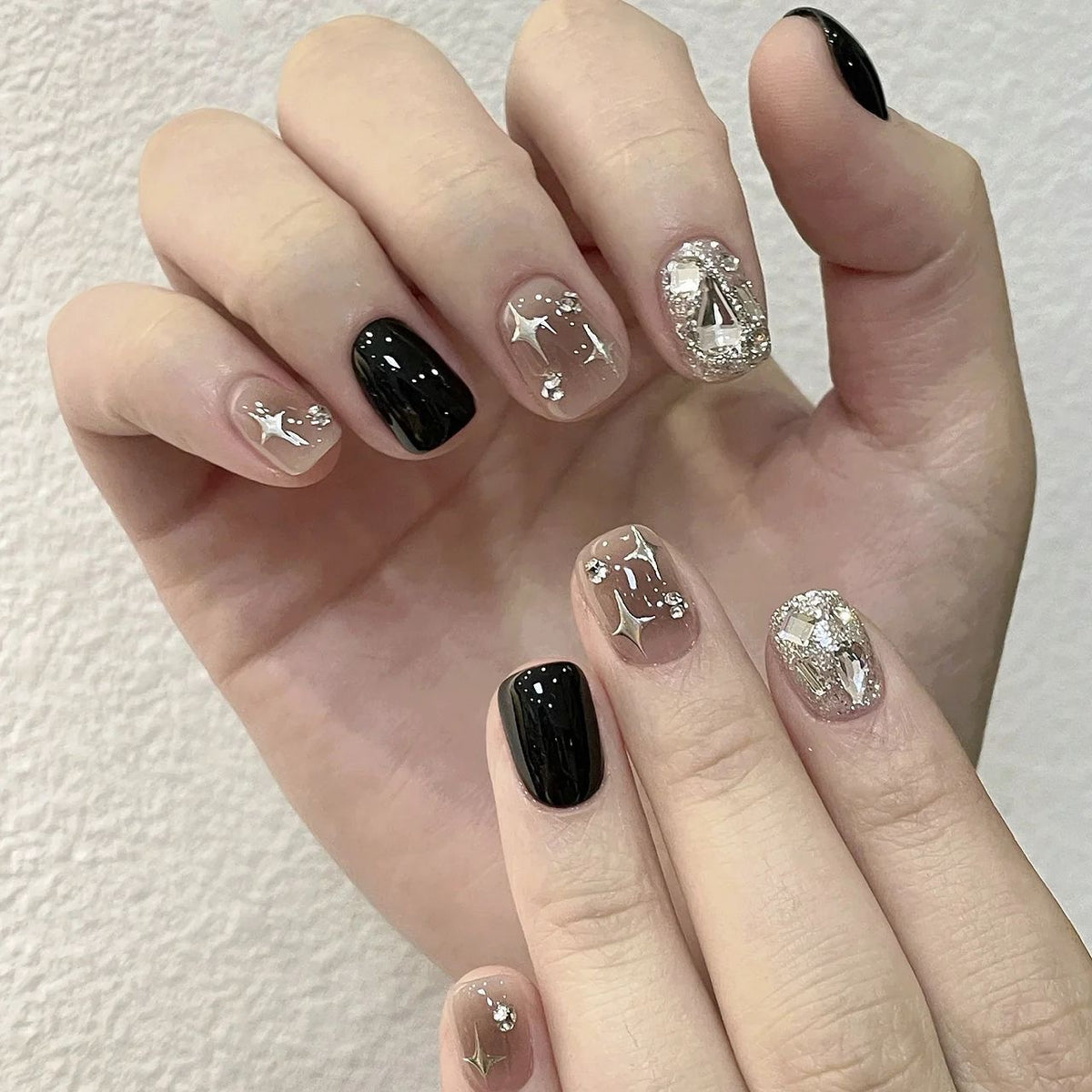 Glamorous Gemstone-Embellished Nail Art Set Acalora