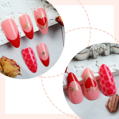 Heart-Themed Decorative Press-On Nails Acalora