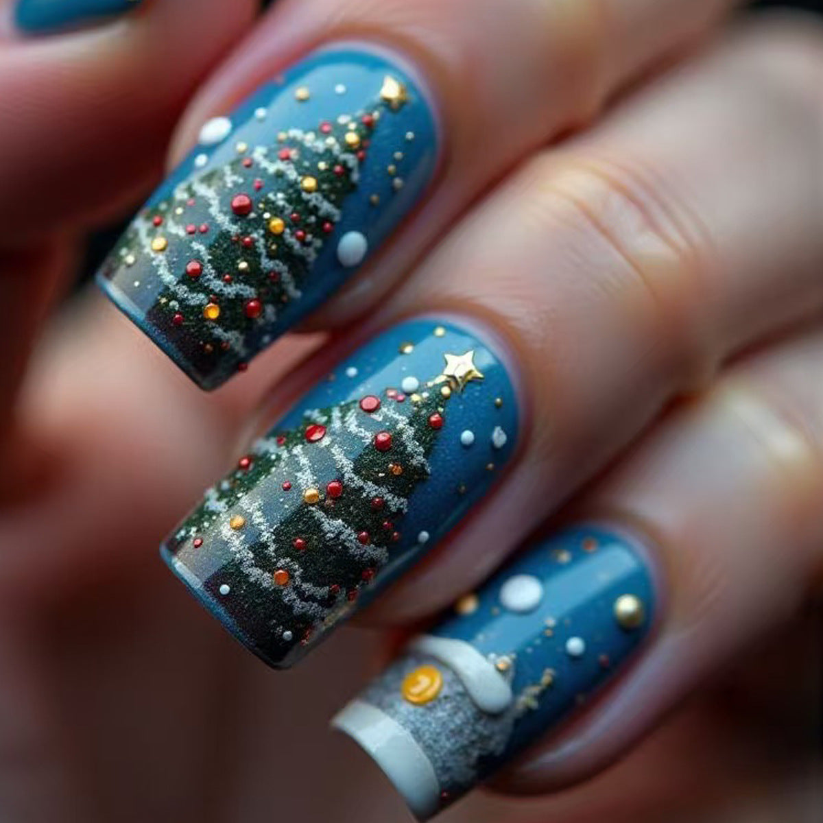 Festive 3D Christmas Nail Art Acalora