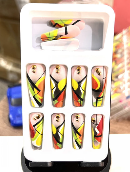 Creative artificial nails in modern 3D design Acalora