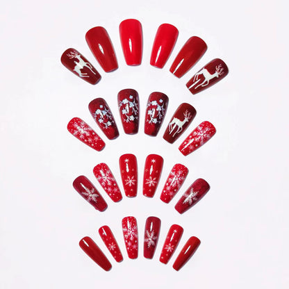 Festive Winter-Themed 3D Nail Art Acalora