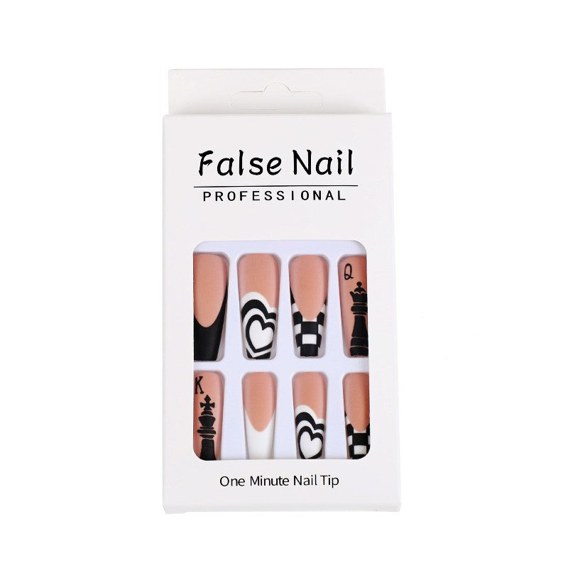 Art Nail Set with Creative Chess Designs Acalora