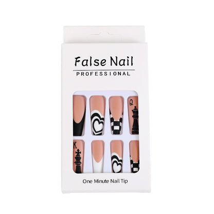 Art Nail Set with Creative Chess Designs Acalora