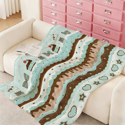 Soft Plush Floral Pattern Throw Blanket