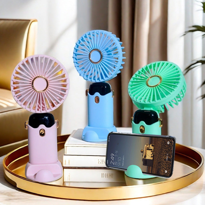 Women's Portable Handheld Fan with USB Charging Function and Powerful Airflow Karnz