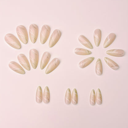 Elegant Marble Effect Nail Art Acalora