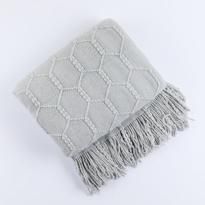 Unisex Decorative Knit Throw Blanket