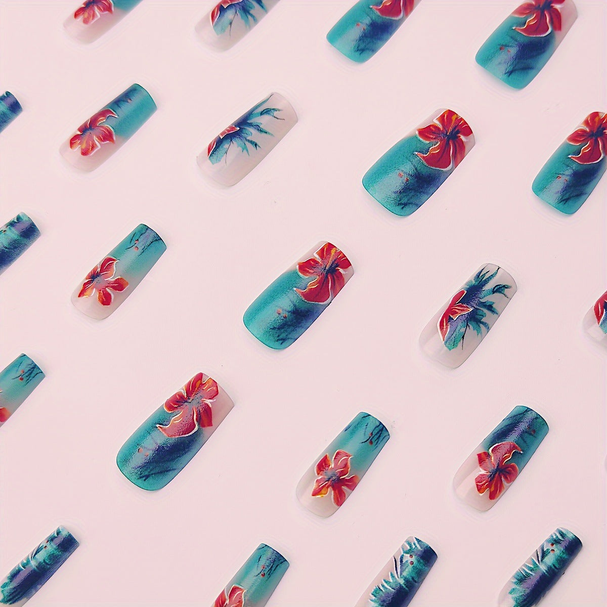 Floral Design Gel Nail Art Acalora