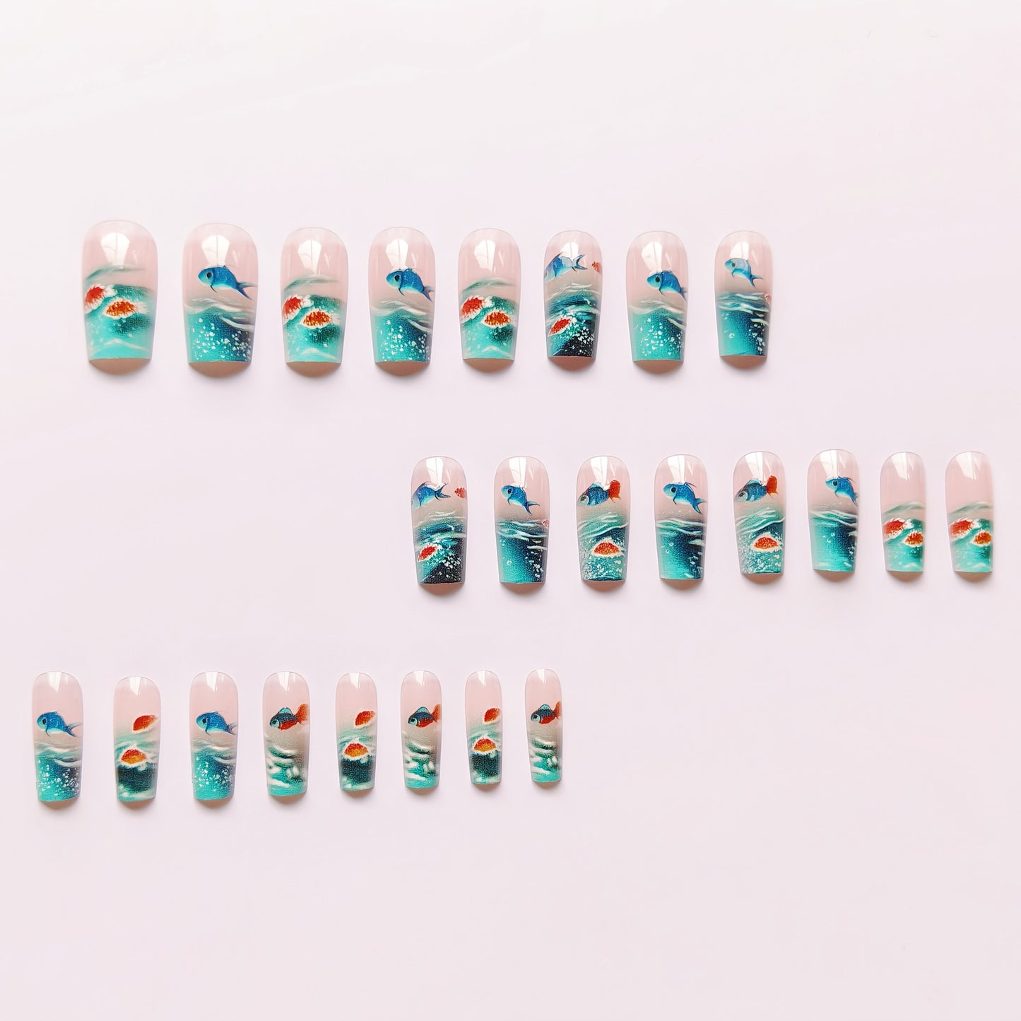 Aquatic-Themed Nail Art Design Acalora