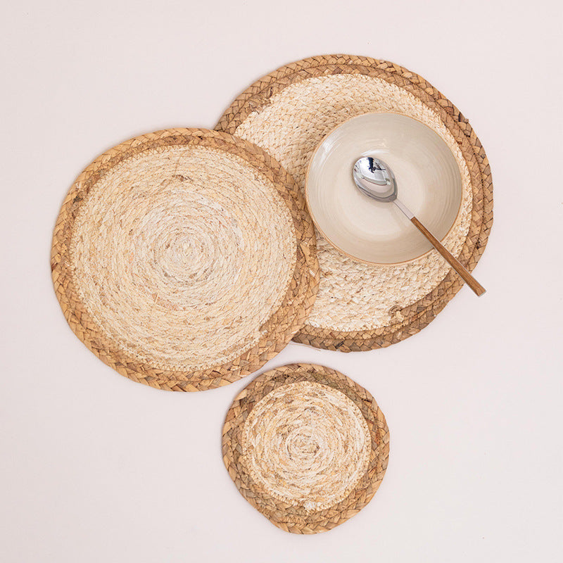Rustic Round Weaving Coaster Acalora