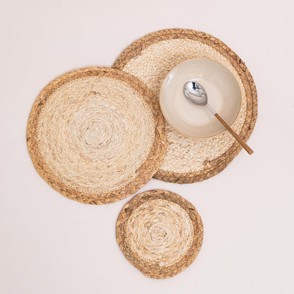 Rustic Round Weaving Coaster Acalora