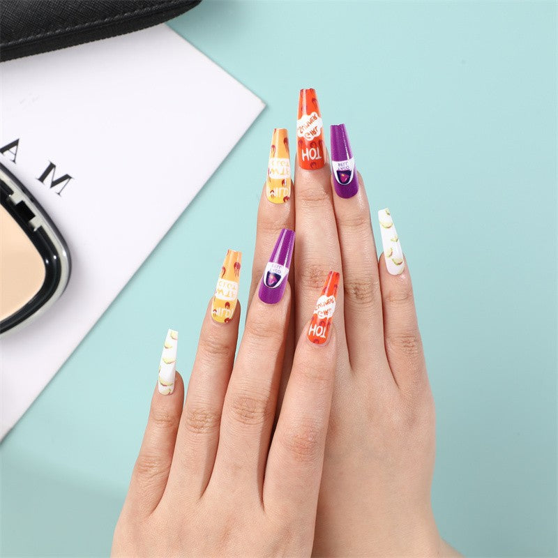 Creative artificial nails with colorful and unique designs Acalora