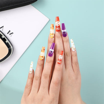 Creative artificial nails with colorful and unique designs Acalora