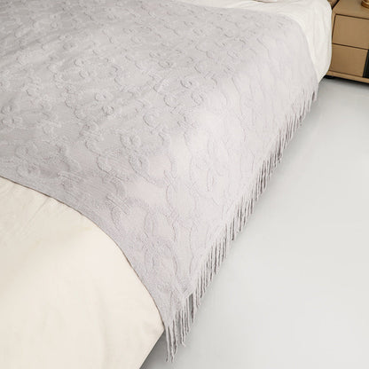 Decorative Fringe Throw Blanket