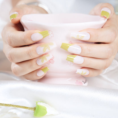Floral Press-On Nail Tips Acalora